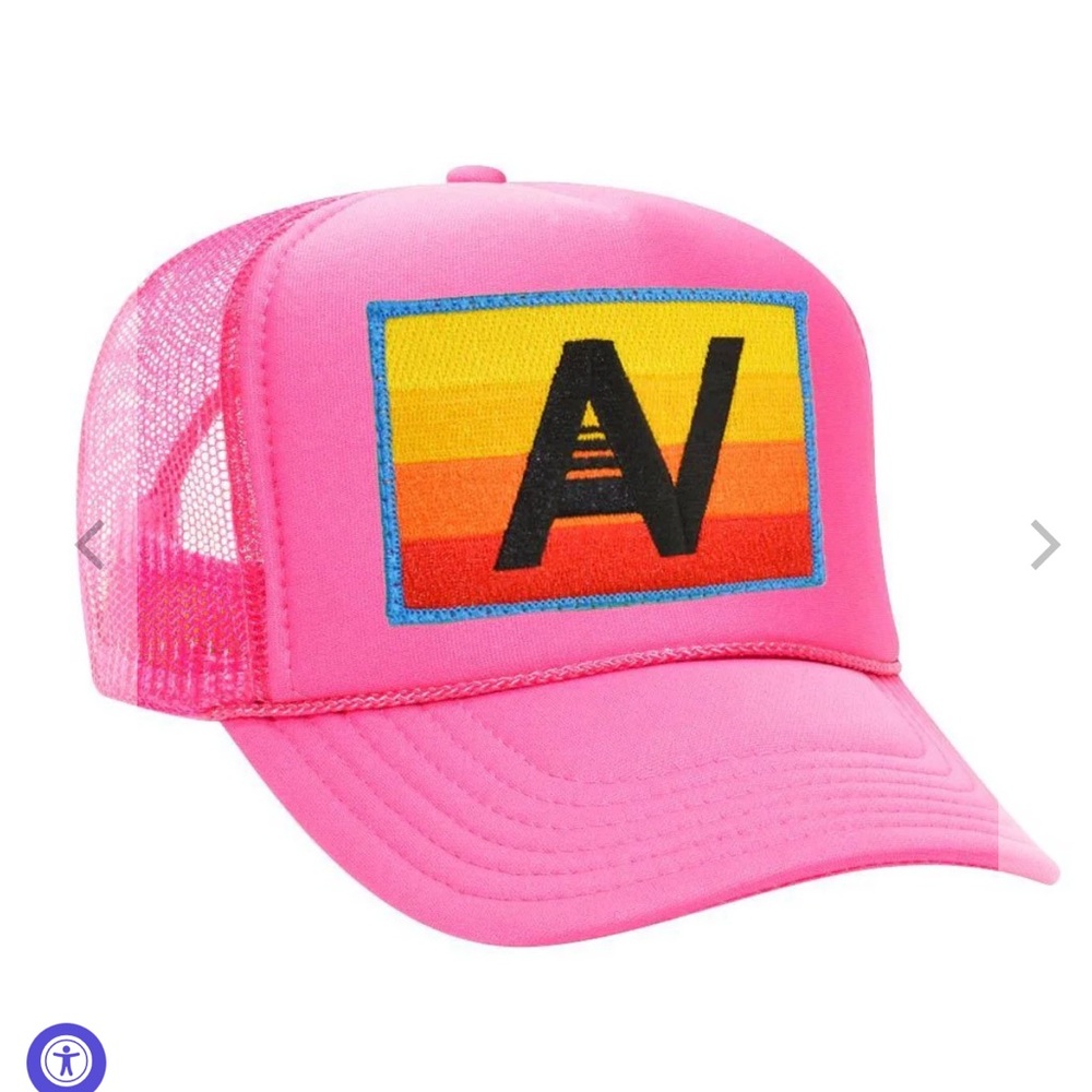 Aviator nation neon pink trucker hat